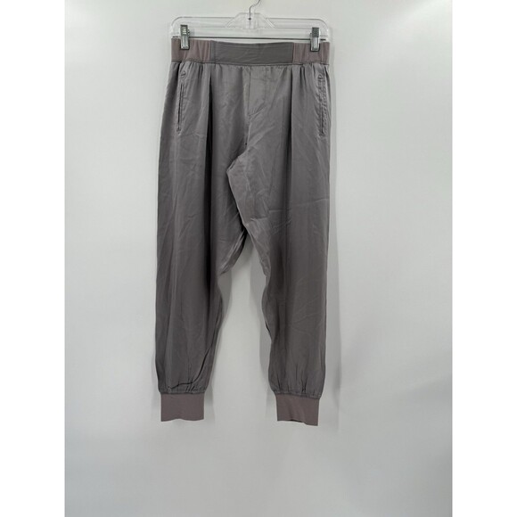 ATM Anthony Thomas Melillo Women Pants Silver Color Jogger 100% Silk EUC 28"x27" - Picture 1 of 10
